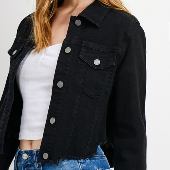 Raw Cut Jean Jacket - Picture 3 of 4